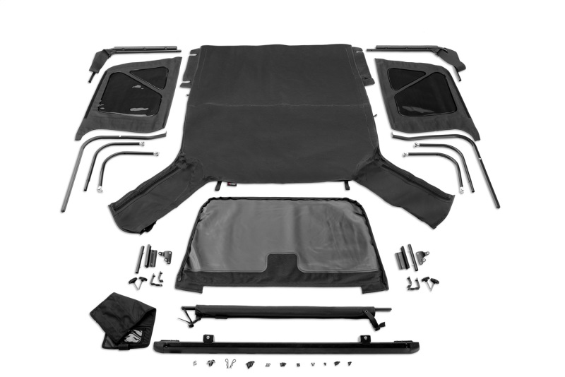 Jeep Wrangler TJ Soft Top - Rugged Ridge - Complete w/Full Frame, Tinted Windows - Black - `97-`06